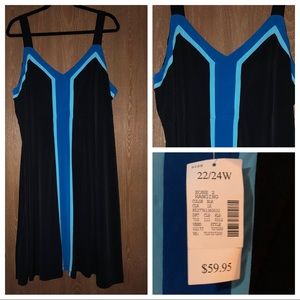 LANE BRYANT NWT 22/24. Black w/blue strip detail.